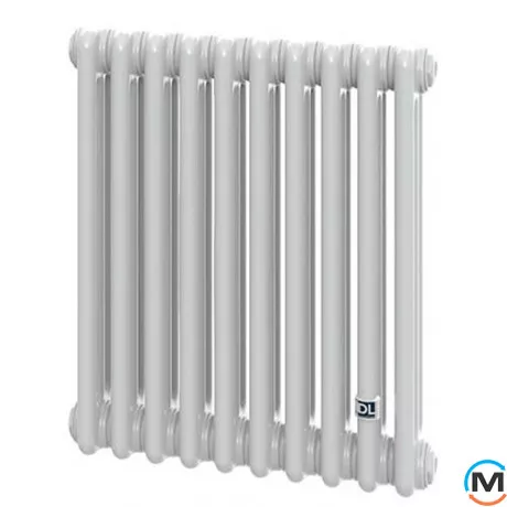 Трубчастий радіатор DeLonghi Multicolumn H=570 3-2 (секцій) конфігурація 99 (бічне 11/4") SILVER нижнє підключення, Підключення радіатора: Бокове, Виконання: Горизонтальний, Колір: Сріблястий, Діаметр вхід/вихід: 1 1/4", Висота (мм): 570, Ширина (мм): 92, Глибина (мм): 107, фото 