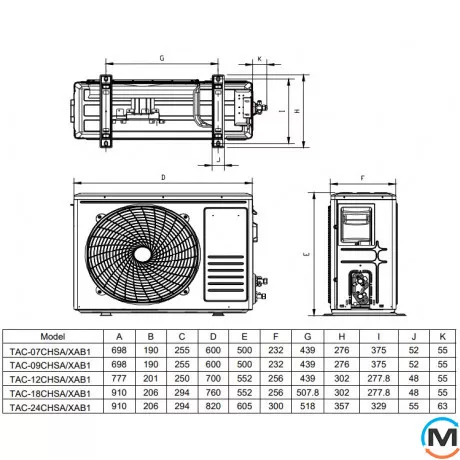 Кондиционер TCL TAC-09CHSA/XAB1 on-off WI-FI Ready, Площадь помещения (кв.м): 30, фото , изображение 7