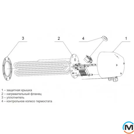Нагрівальний ТЕН Drazice TPJ 150 - 8/15, Теплова потужність (кВт): 15, фото , зображення 3