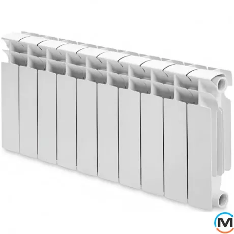 Биметаллический радиатор Mirado 100/300 (10 секций), Цвет: Белый, Кол-во секций: 10, фото 