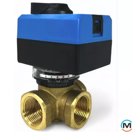 Комплект 3-ходовой смесительный клапан RMV DN25 Rp1" Tervix + Привод - контроллер постоянной температуры CAMV, Диаметр резьбы: 1", фото , изображение 2