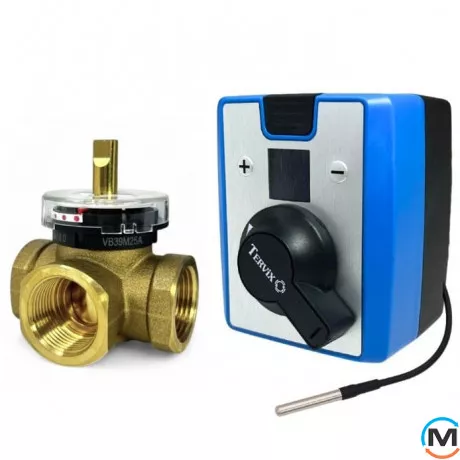 Комплект 3-ходовой смесительный клапан RMV DN32 Rp1 1/4" Tervix + Привод электрический 3-точки / 2-точки AMV, Диаметр резьбы: 1 1/4", фото , изображение 4