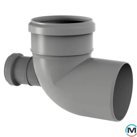 Колено канализационное Valsir с верхним отводом HTB Ø110/50 87°/30°, фото 