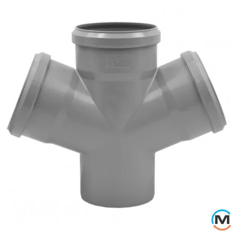 Крестовина канализационная Valsir Ø75/75/75 HTDA 67°, фото 