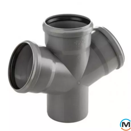 Крестовина канализационная Valsir Ø90/40/40 HTDA 45°, фото 