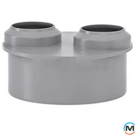 Переходник канализационный Valsir 525003 Ø110/40/40 HTDR двойной, фото 