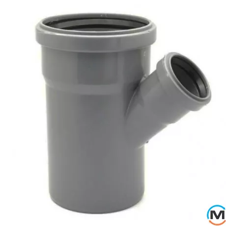 Трійник каналізаційний Valsir Ø90/75 HTEA редукційний 45°, фото 