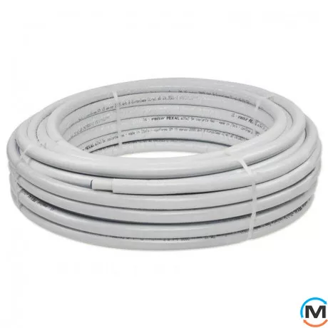 Труба Valsir в ізоляції металопластикова MIXAL Ø26 х 3 мм (бухта 50 м), Модифікація: Бухта 50 м, Колір: Білий, Діаметр (мм): 26, фото 