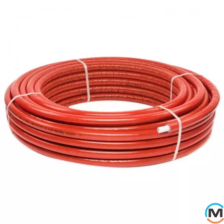 Труба Valsir в ізоляції металопластикова PEXAL Ø16 х 2 мм ЧЕРВОНА (бухта 50 м), Модифікація: Бухта 50 м, Колір: червоний, Діаметр (мм): 16, фото 