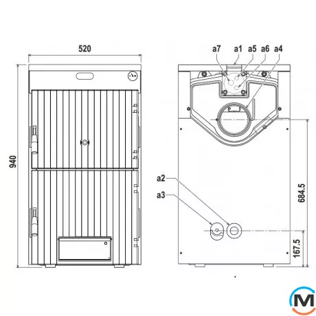 Твердопаливний котел Ferroli SFL 6, Теплова потужність (кВт): 43, фото , зображення 8