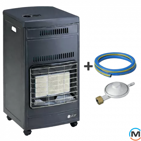 Газовий інфрачервоний обігрівач Sicar euro 90 4,2 кВт п'єзопідпал, 3 режими, датчик co₂, редуктор + шланг, фото , зображення 2