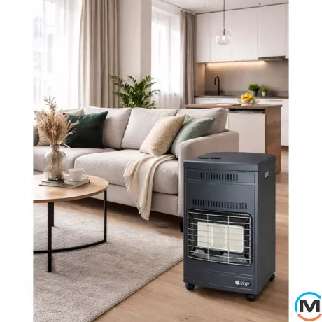 Газовий інфрачервоний обігрівач Sicar euro 90 4,2 кВт п'єзопідпал, 3 режими, датчик co₂, редуктор + шланг, фото , зображення 9