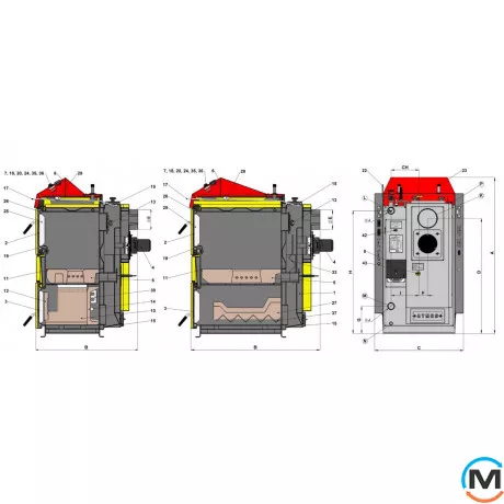 Твердотопливный пиролизный котел ATMOS DC 30 SX, Тип котла: Твердотопливный пиролизный котел, Тепловая мощность (кВт): 30, фото , изображение 19
