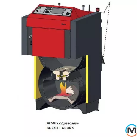 Твердотопливный пиролизный котел ATMOS DC 70 S, Тепловая мощность (кВт): 70, фото , изображение 7
