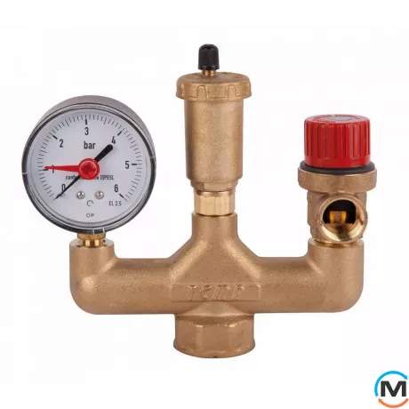 Гpуппа безопасности котла Icma 1",  PN 10, 110°С, фото 