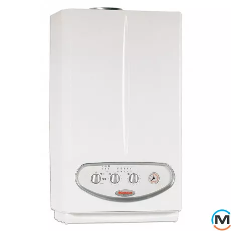 Immergas Zeus 24 kW E газовий котел із бойлером 45 л., Тип котла: Газовий традиційний, Теплова потужність (кВт): 24, Вбудований бойлер: Так, Модифікація: Без дисплея, Об'єм (л): 45, Кількість контурів: 2, Спосіб відведення газів: Турбований, фото 