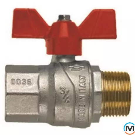 Кран кульовий вн.-нар. різьблення (метелик) Fiv EVOLUTION 1", фото 