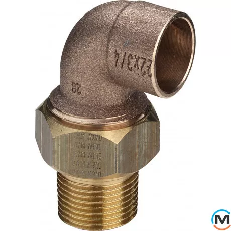 Збірка кутова Ø15 х 1/2" З (бронзова) -103859 Viega GmbH 94098g, Тип різьблення: Зовнішня, Діаметр різьблення: 1/2", Виконання: Кутовий, Діаметр (мм): 15, фото 