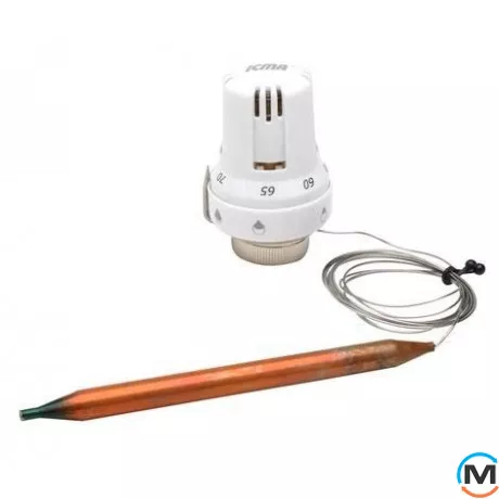 Термостатическая головка Icma 997 с выносным датчиком 60-90С, 30х1,5, фото 