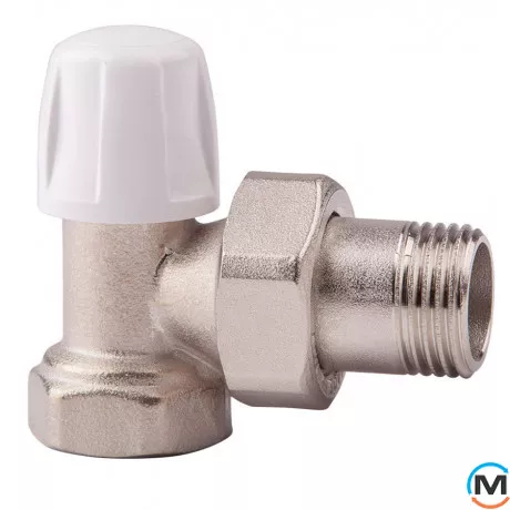 Угловой нижний клапан Icma 805 1/2", Диаметр резьбы: 1/2", Исполнение: Угловой, Цвет: Никелированный, фото 