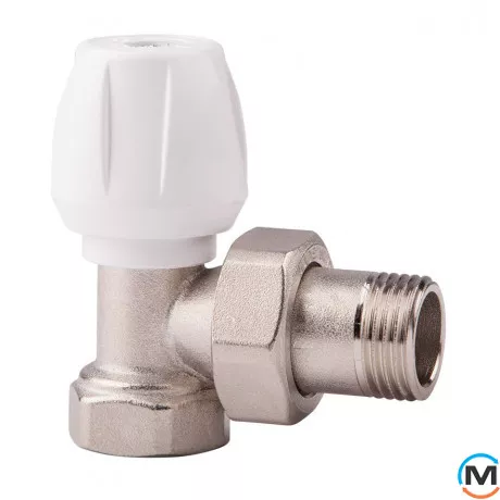 Угловой ручной вентиль Icma 803 3/4", Диаметр резьбы: 3/4", Исполнение: Угловой, Цвет: Никелированный, фото 