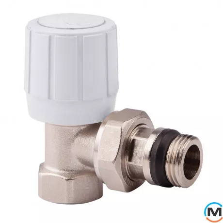 Угловой ручной вентиль Icma 951 1/2", Диаметр резьбы: 1/2", Исполнение: Угловой, Цвет: Никелированный, фото 