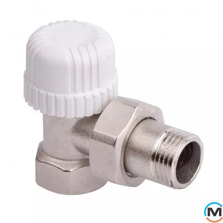 Угловой термостатический вентиль Icma 778 1/2", Диаметр резьбы: 1/2", Исполнение: Угловой, Цвет: Никелированный, фото 