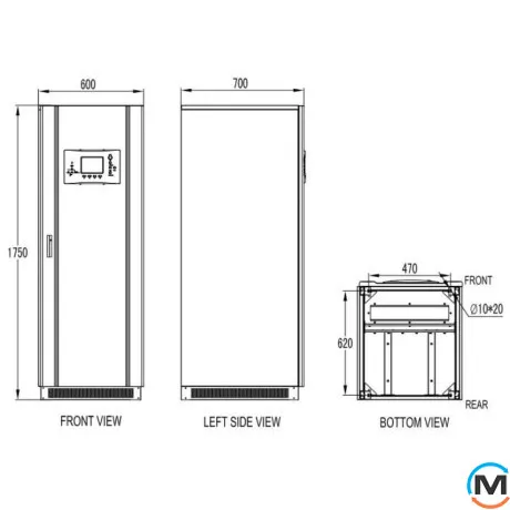 Гибридный солнечный инвертор (ИБП) LogicPower 60kVA MPPT - 3 фазный, фото , изображение 2