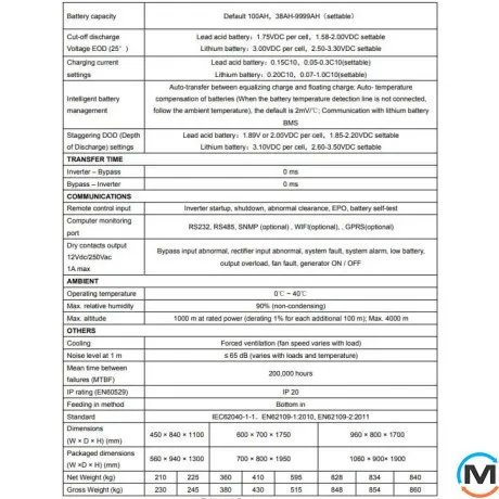 Гибридный солнечный инвертор (ИБП) LogicPower 60kVA MPPT - 3 фазный, фото , изображение 6