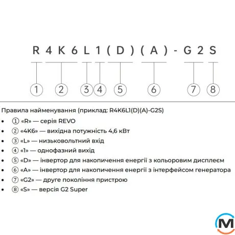 Гібридний однофазний інвертор Megarevo for LP R6KL1D-G2S (6kW, 48V, LCD дисплей), фото , зображення 3