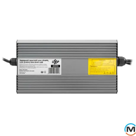 Зарядний пристрій LogicPower для LiFePO4 комірок 3.2V (3.65V)-20A-64W-LED, Номінальний струм заряду (A): 20, фото 