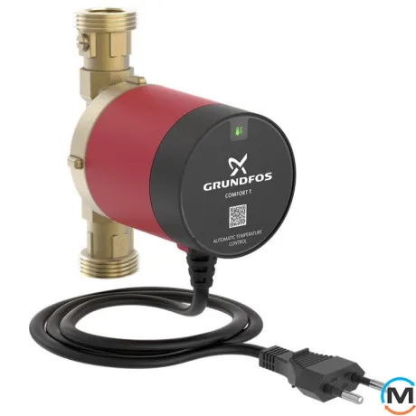 Циркуляционный насос Grundfos COMFORT 15-14 BX T, Модификация: BX T = с контролем температуры. запорным и обратным клапанами, фото 