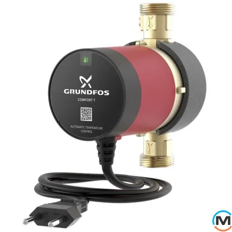 Циркуляционный насос Grundfos COMFORT 15-14 BX T, Модификация: BX T = с контролем температуры. запорным и обратным клапанами, фото , изображение 3