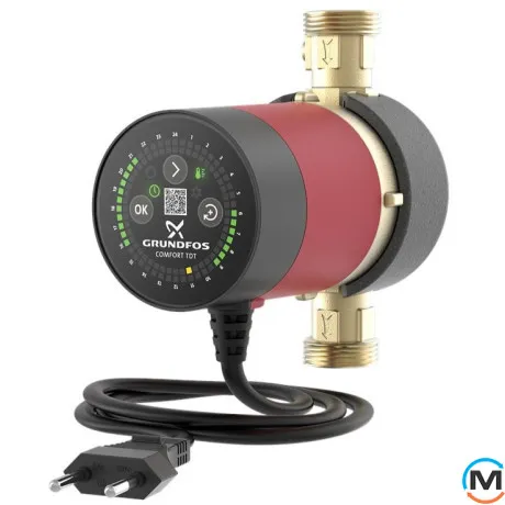 Циркуляционный насос Grundfos COMFORT 15-14 BX TDT, Модификация: BX TDT = с таймером. контролем температуры. запорным и обратным клапанами, фото , изображение 3
