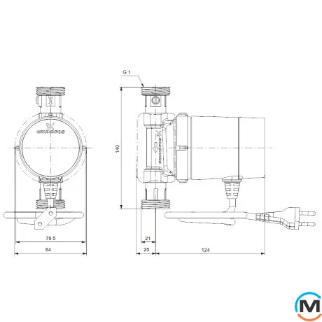 Циркуляционный насос Grundfos COMFORT 15-14 BX TDT, Модификация: BX TDT = с таймером. контролем температуры. запорным и обратным клапанами, фото , изображение 4