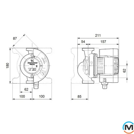 Циркуляционный насос Grundfos MAGNA 25-60 180, фото , изображение 2