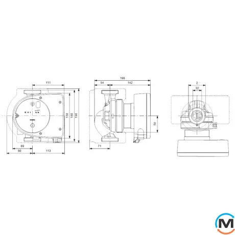 Циркуляционный насос Grundfos MAGNA1 32-100 180, Модификация: MAGNA1 32-100 180, фото , изображение 3