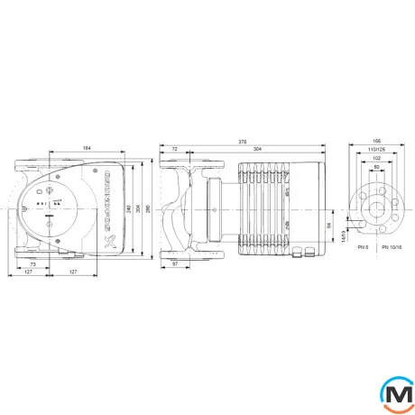 Циркуляционный насос Grundfos MAGNA1 50-100 F 280, Модификация: MAGNA1 50-100 F 280, фото , изображение 3