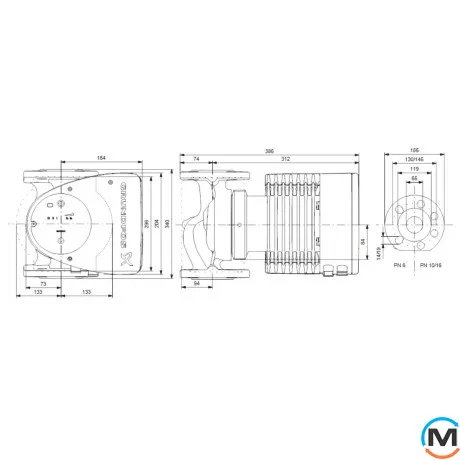 Циркуляционный насос Grundfos MAGNA1 65-120 F 340, Модификация: MAGNA1 65-120 F 340, фото , изображение 3