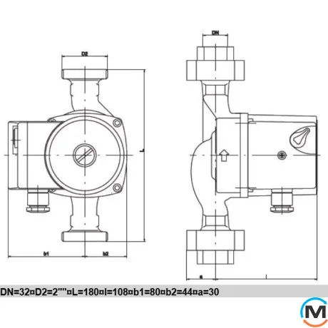 Насос циркуляционный GHN 32/80-180 с "мокрым ротором" Rp 1 IMP Pumps, Модификация: GHN 32/80-180, фото , изображение 3