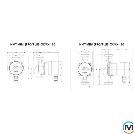 Насос циркуляционный NMT MINI 25/60-130 энергоэффективный IMP Pumps, Модификация: NMT MINI 25/60-130, фото , изображение 3