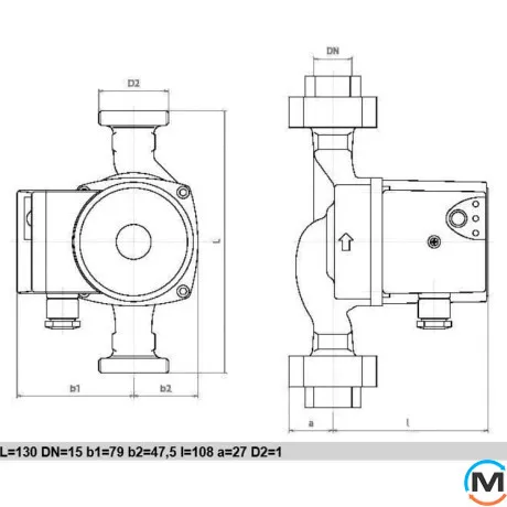 Насос циркуляционный IMP Pumps NMT PLUS COMFORT 15/120-130, фото , изображение 2