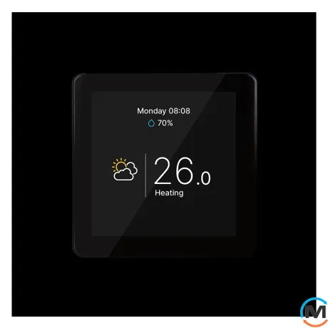 Кімнатний сенсорний термостат з WiFi керуванням Tervix Pro Line TouchScreen Thermostat (котел), чорний, фото , зображення 3