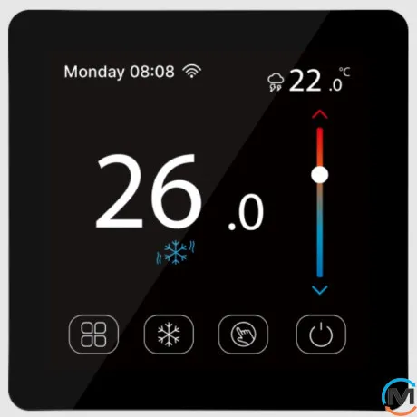Кімнатний сенсорний термостат з WiFi керуванням Tervix Pro Line TouchScreen Thermostat (підлога), чорний, фото 