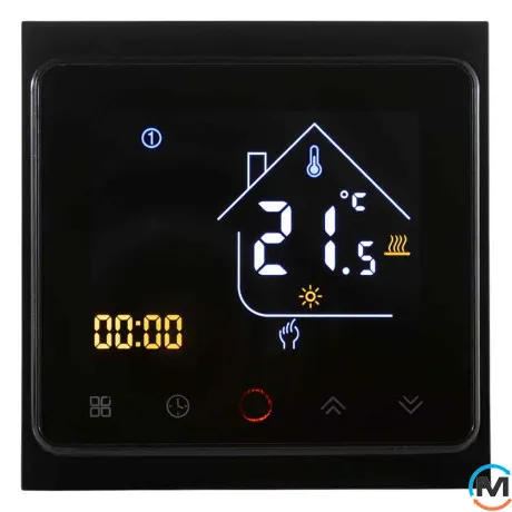 Термостат з керуванням ZigBee Tervix Pro Line для водяної/електричної теплої підлоги, чорний, фото , зображення 2
