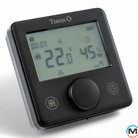 Бездротовий кімнатний термостат з WiFi керуванням Tervix Pro Line для газ./ел. котла + USB, Колір: Чорний, фото , зображення 2