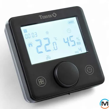 Бездротовий кімнатний термостат з WiFi керуванням Tervix Pro Line для газ./ел. котла + USB, Колір: Чорний, фото , зображення 3