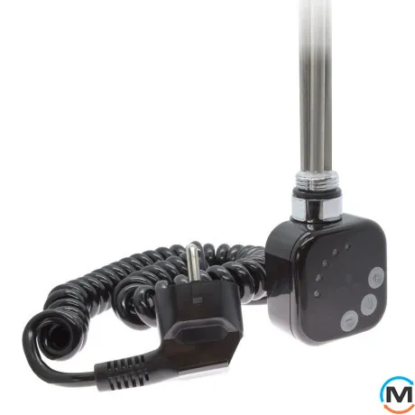 Электрический ТЭН Schlosser 1.0 600 W черный мат (с кабелем), Цвет: Матовый черный, Макс. мощность (Вт): 600, фото 