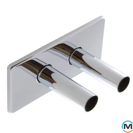 Двойная Розетка Schlosser 150/70 мм L=50 + 2 трубки d=22mm хром, фото 