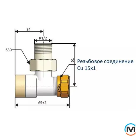 Комплект Schlosser Elegant с ручной регулировкой угловой GZ 1/2 x 15mm Cu RAL9005 черный мат, фото , изображение 2